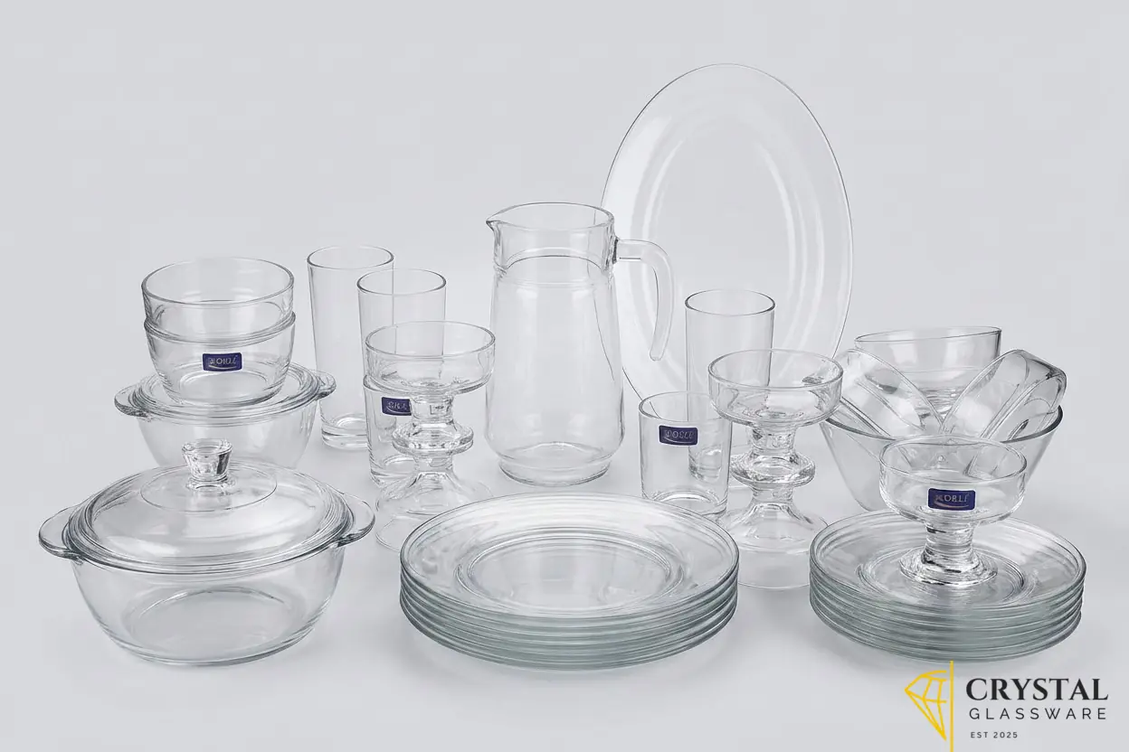 Delisoga 54 Pcs Glass dinner set 